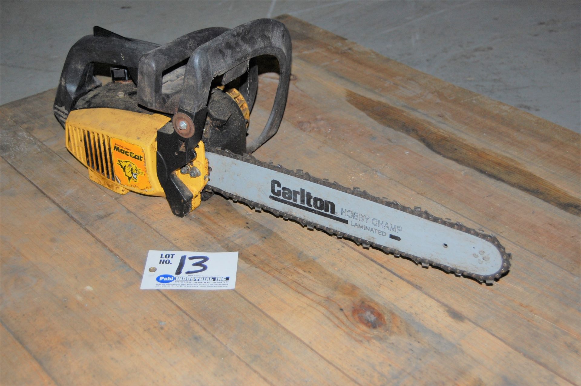 McCulloch MacCat Chain Saw 16" Chain, 2.3ci Motor, Carlton Hobby Champ Roller Tip Chain Bar