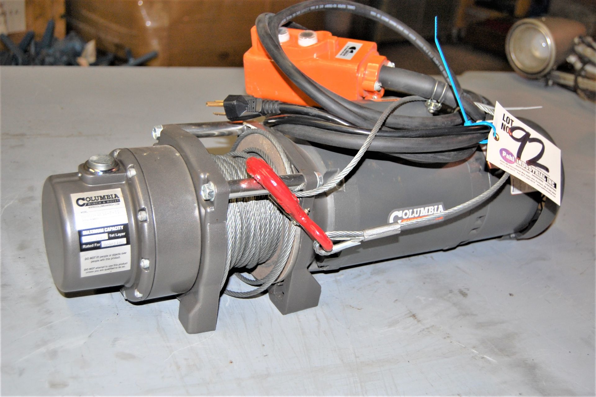 Columbia 1000LB Electric Planetary Drive Hoist Winch with Pendant Control - Image 2 of 3