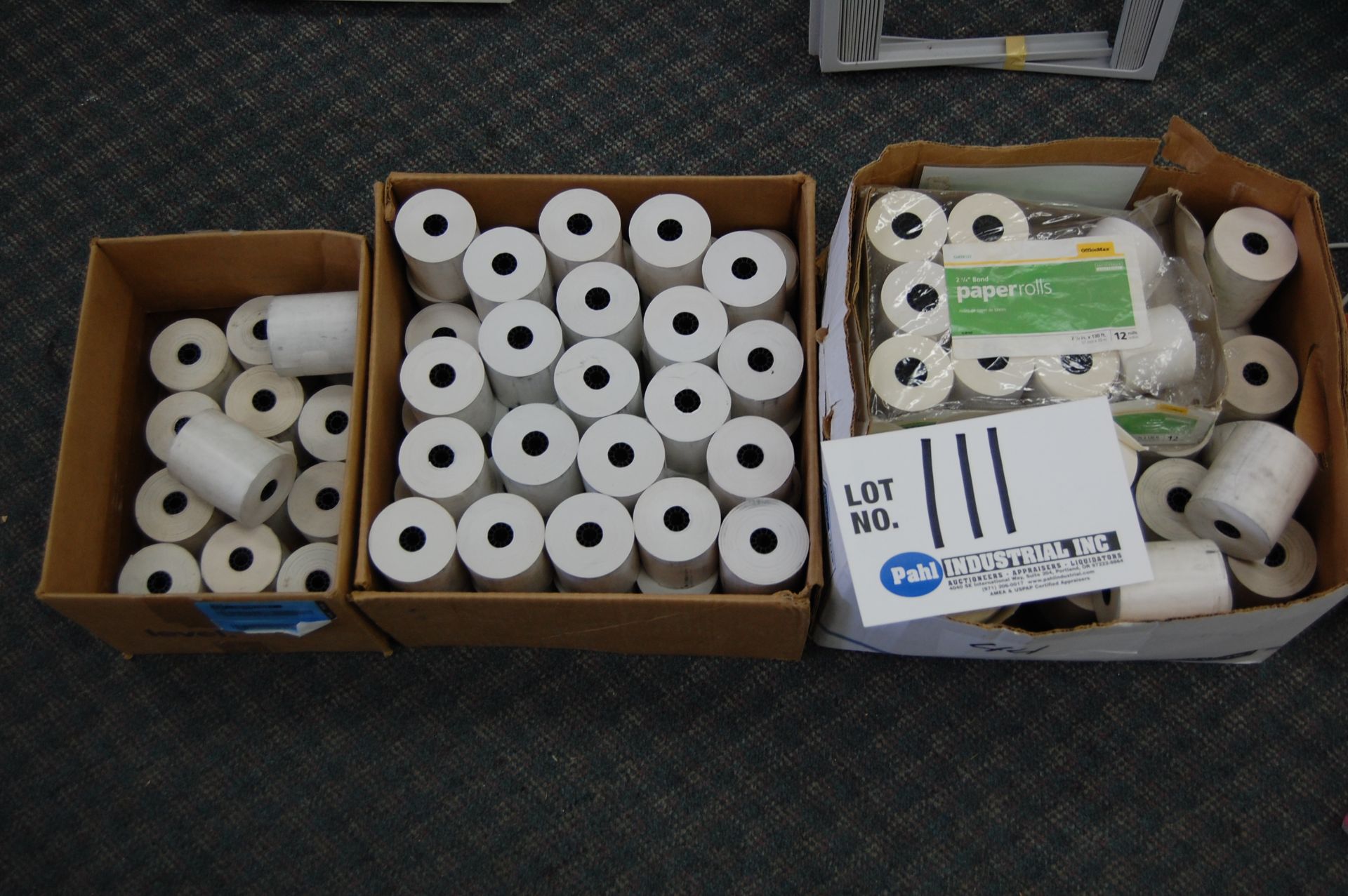 3 Boxes of Receipt Paper Rolls