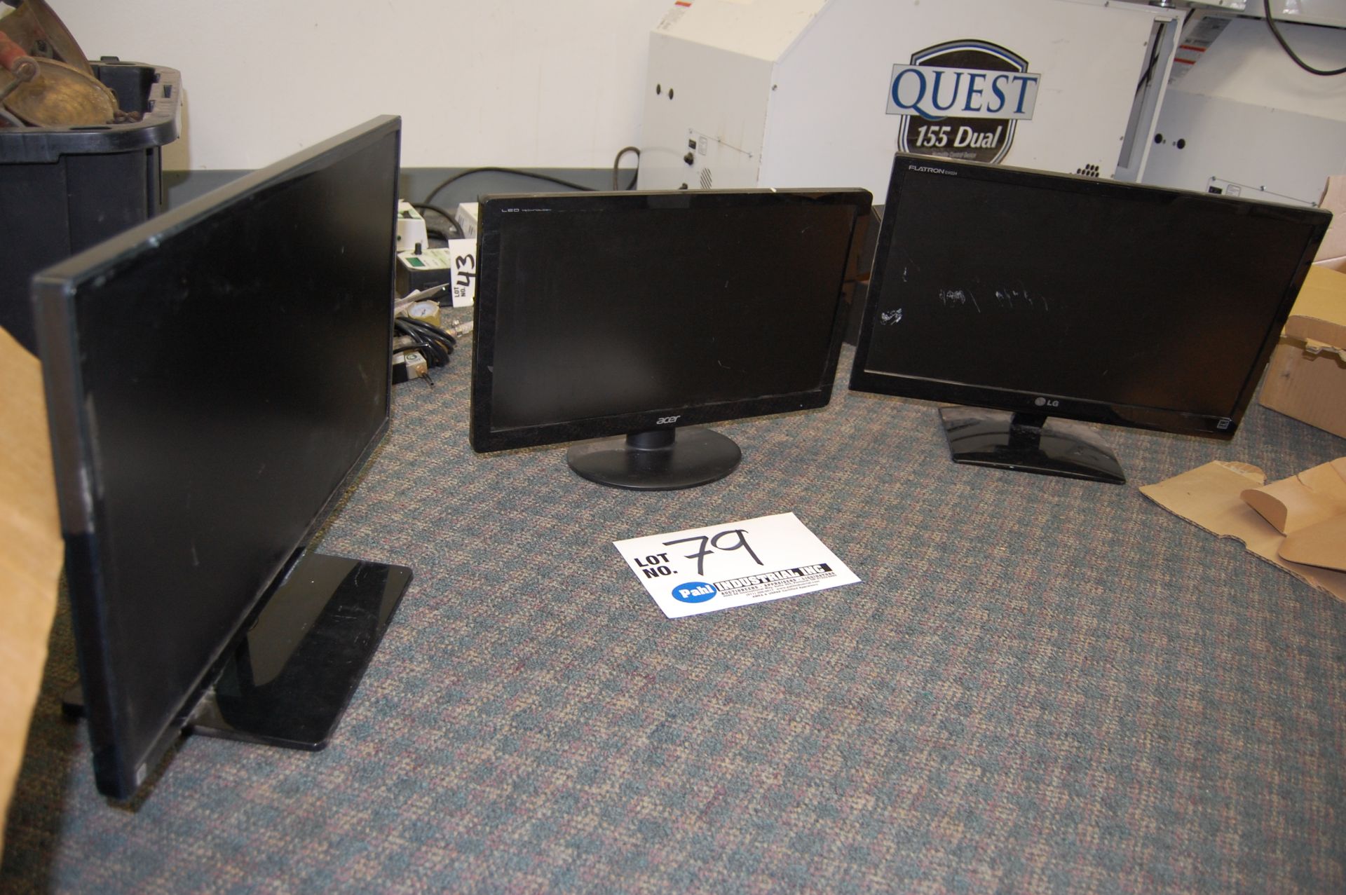 3 Flat Screen Monitors