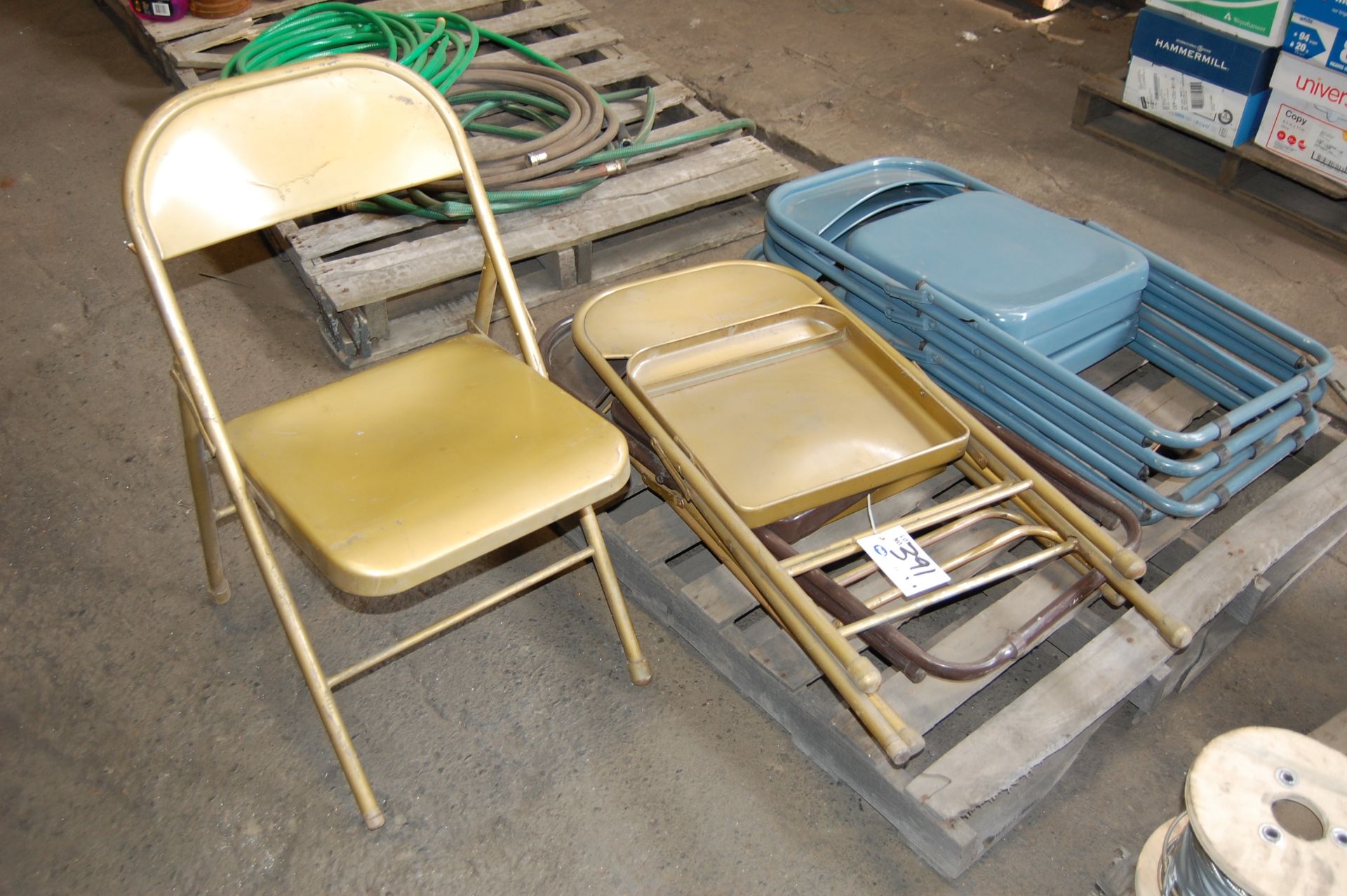 (9) Folding Metal Chairs