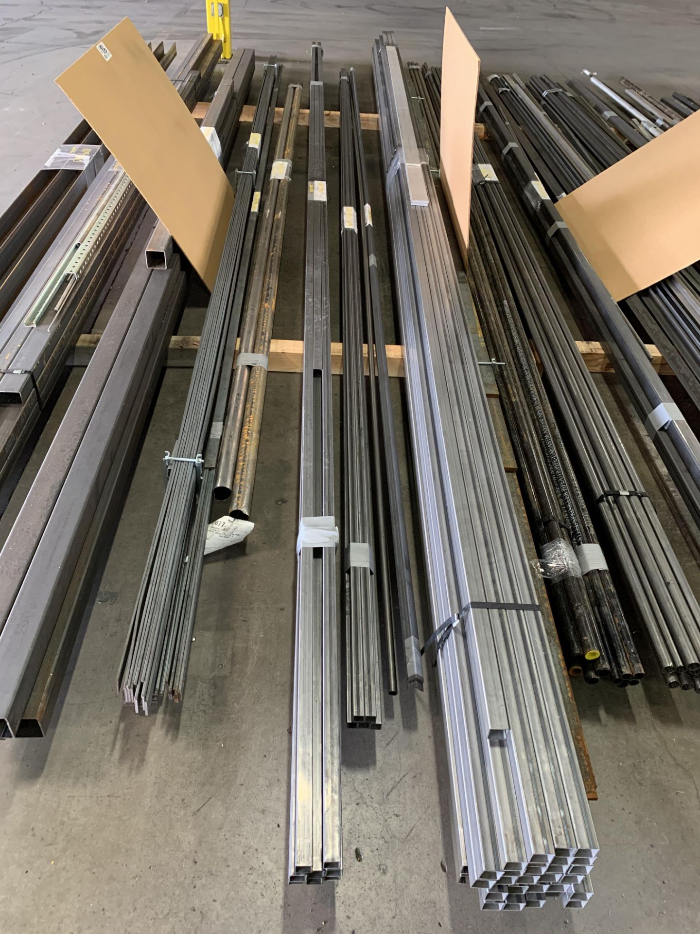 Assorted Steel Flat bar stock, angle and square tubing