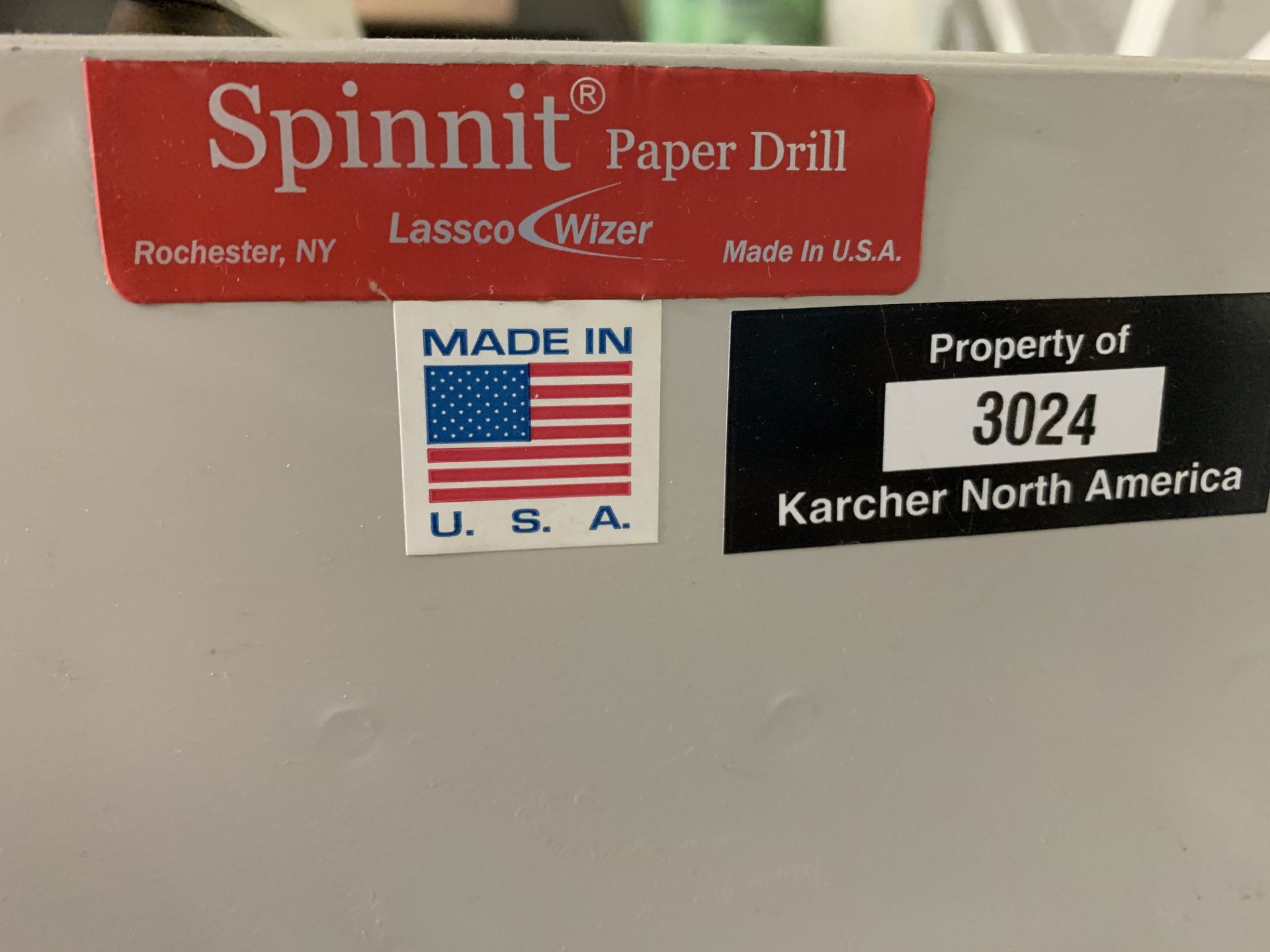 2013 Spinnit Paper Drill FMMH-3.1 Industrial 3-Hole Paper Punch - Image 4 of 4