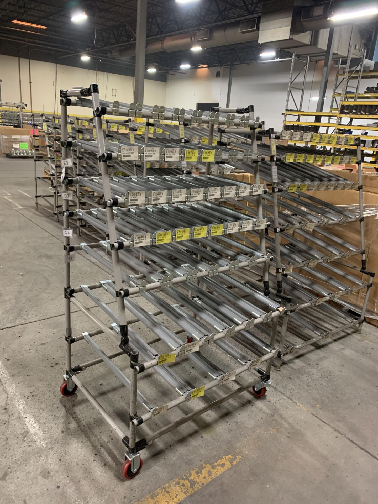 7 Shelving Units - 6 stationary, 1 on casters - Image 2 of 2