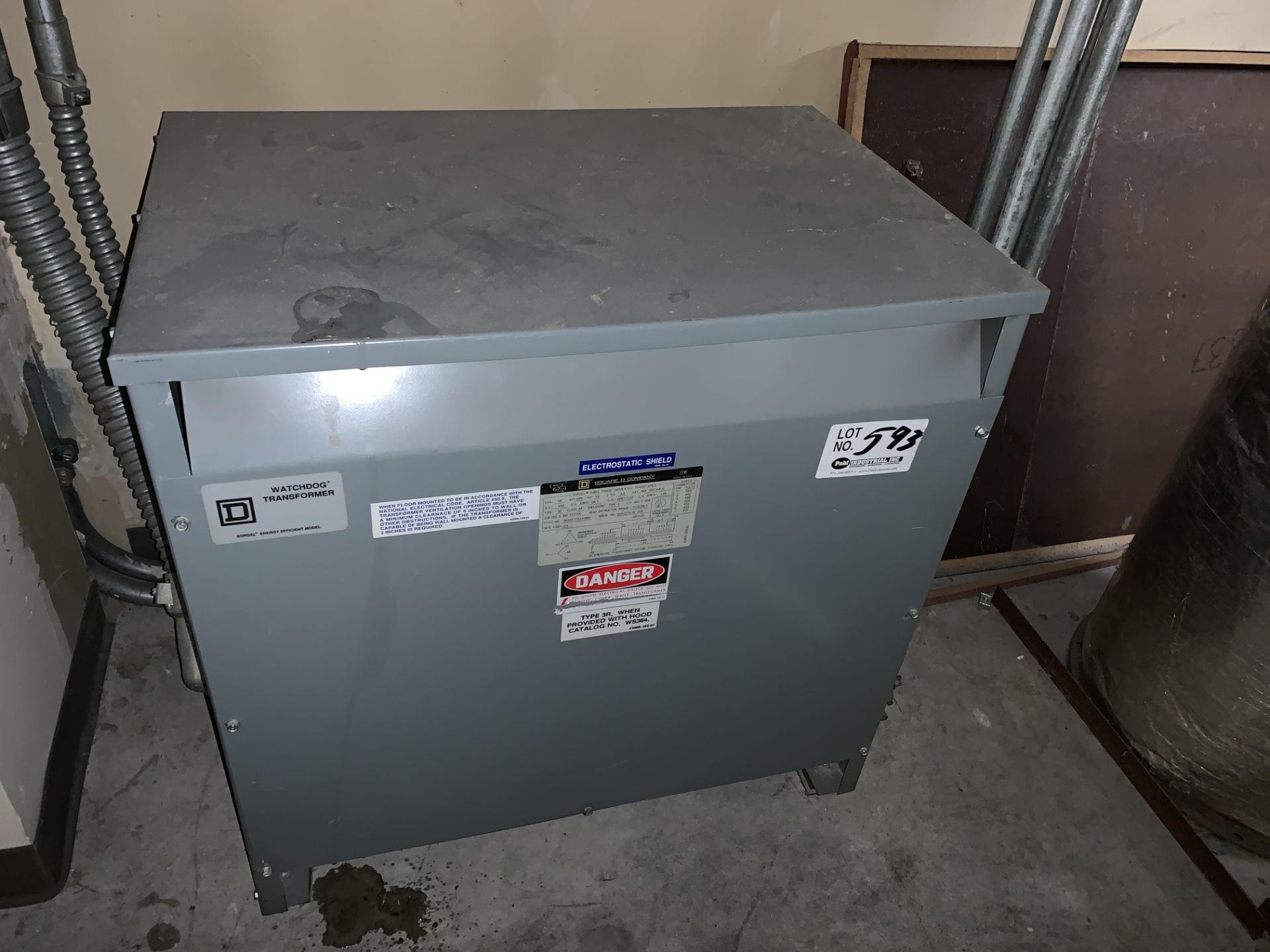 Square D 3 phase insulated transformer 50 kva 600 lb.