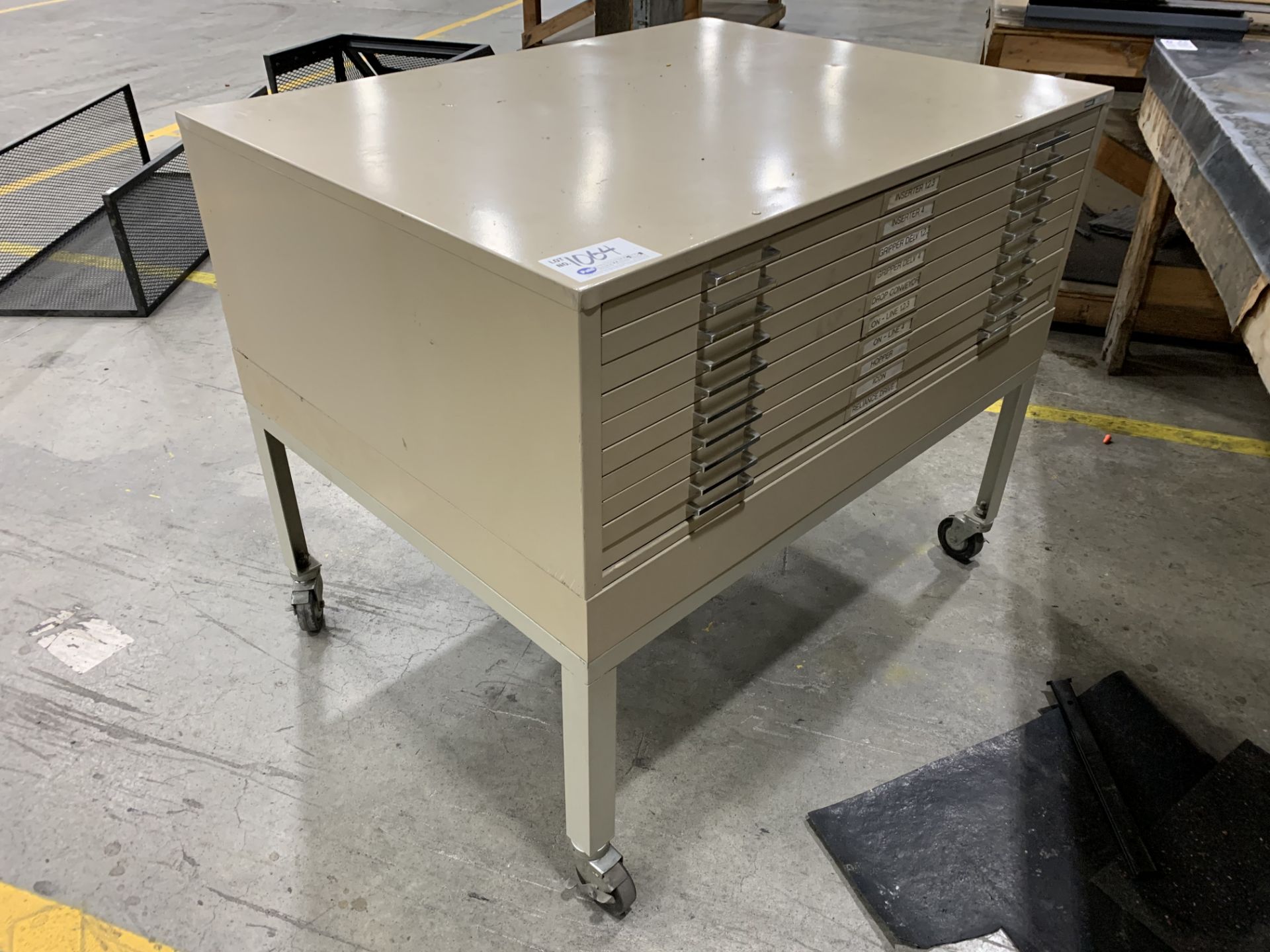 10-drawer Mayline Print Cabinet on casters