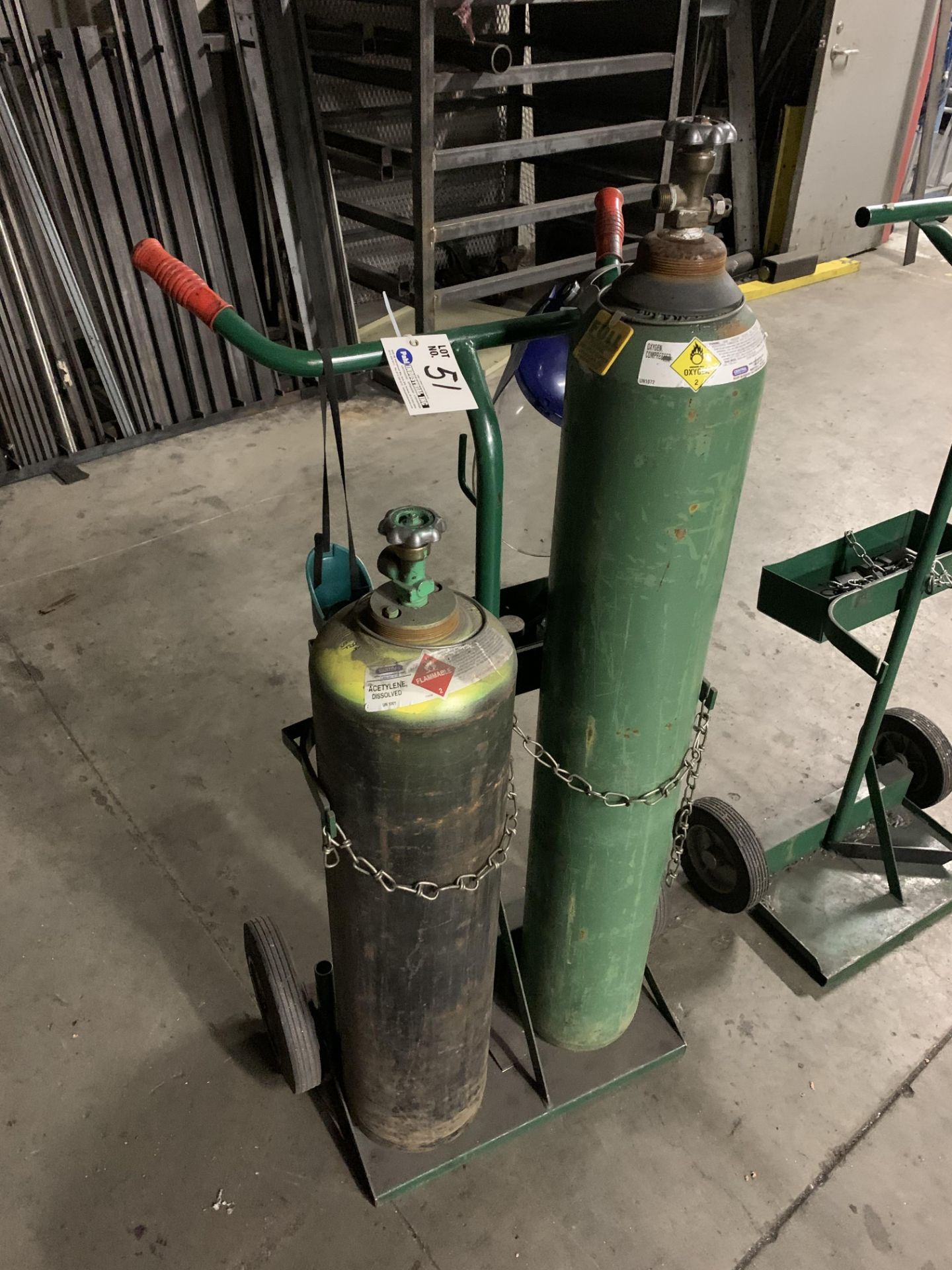 Oxyacetylene Set Tanks on Cart