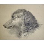 After Edwin Henry Landseer (1802-1873) British. Study of a Deer Hound, Pencil, Unframed, 8.25" x
