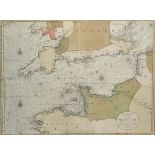 Alexis Hubert Jaillot (1632-1712) French. "Carte de la Manche", Map in Colours, 23" x 31.5" (58.4