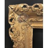 18th Century English School. A Carved Giltwood Frame, with swept and pierced centres and corners,