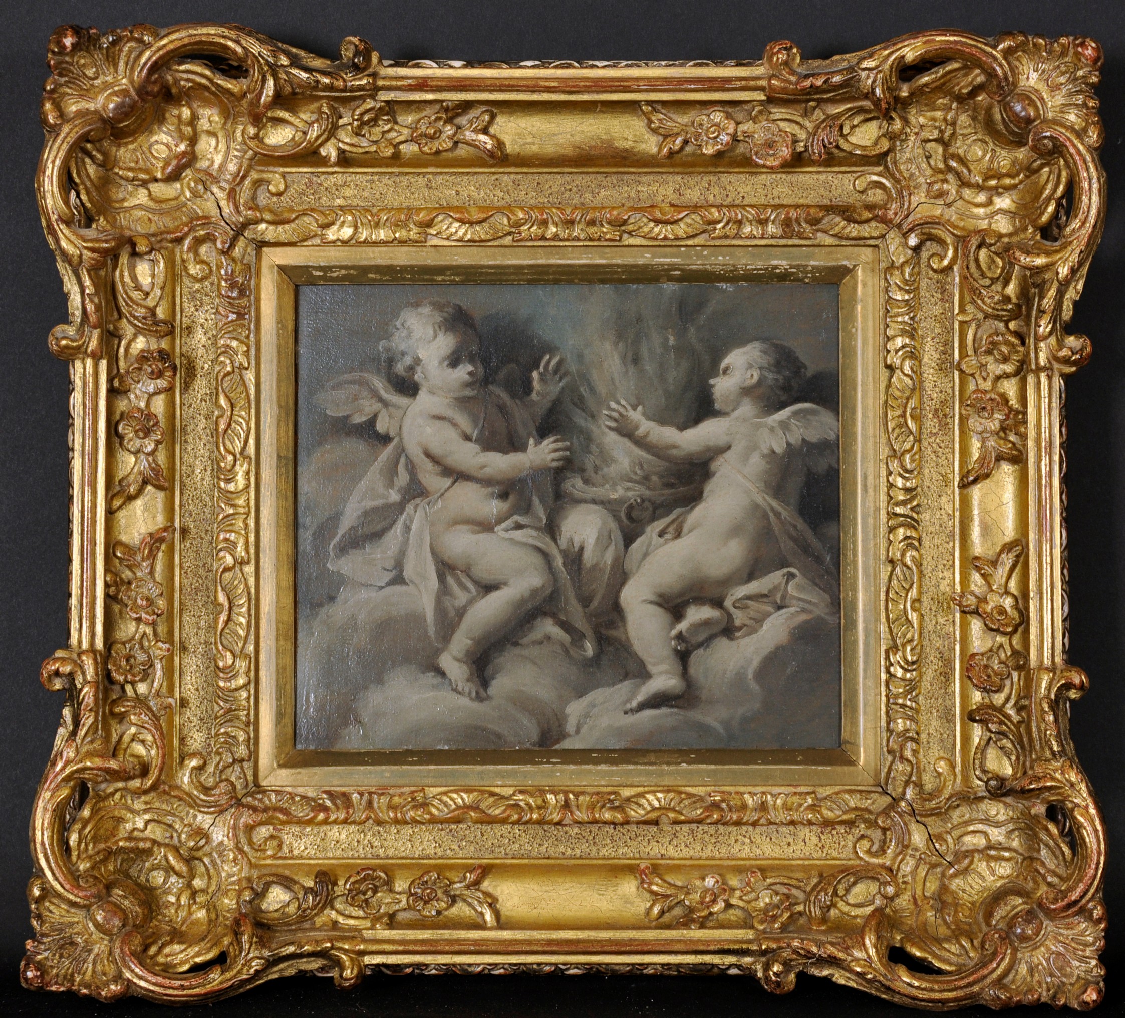 Jacob de Wit (c.1695-1754) Dutch. Allegory of Spring, with Putti, En Grisaille on Canvas, In a - Bild 2 aus 6