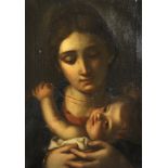 19th Century Italian School. Madonna and Child, Oil on Canvas, 17.5" x 13" (44.4 x 33cm).