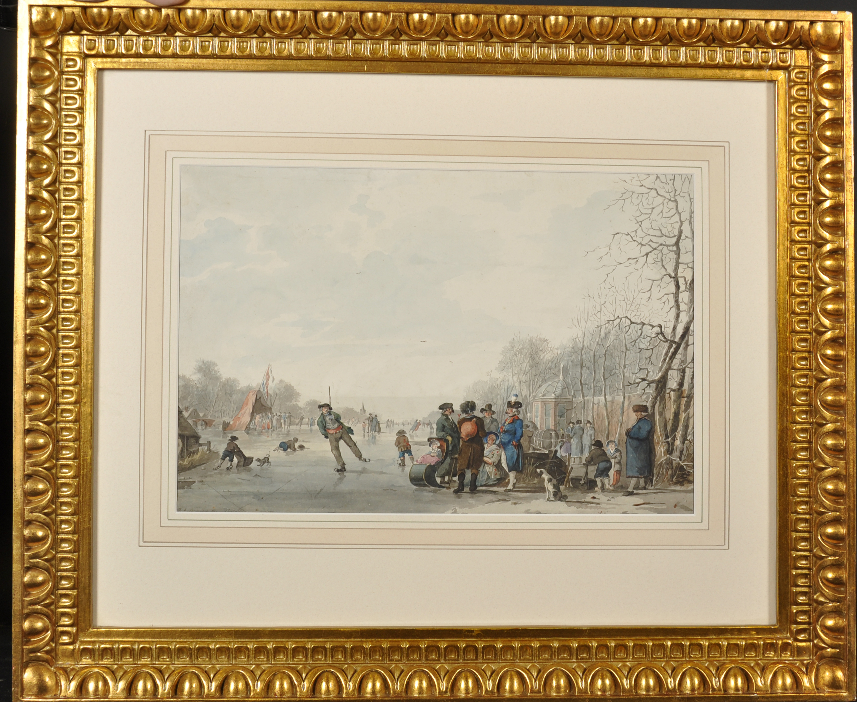 Jan Anthoine Langendyk (1780-1818) Dutch. "Many Skaters on the Ice, Koek En Zopie in the - Image 2 of 6