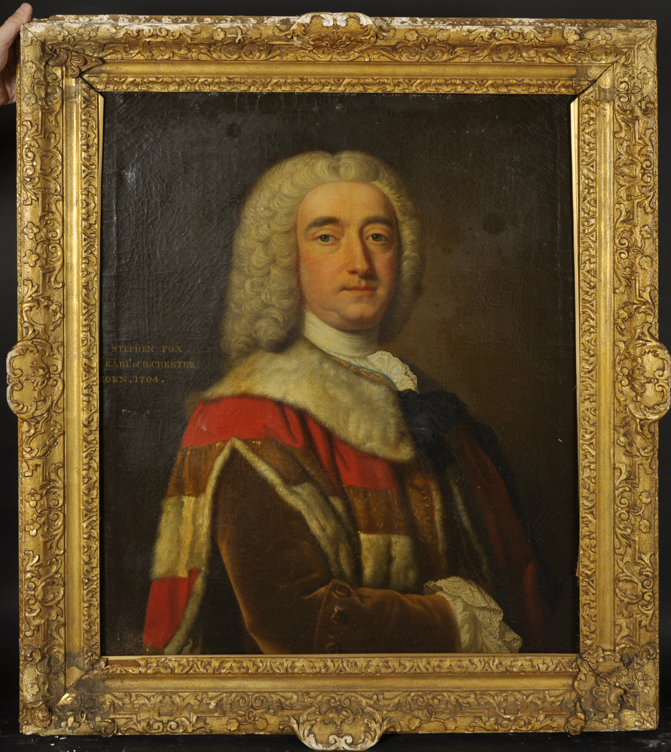 Attributed to Allan Ramsay (1713-1784) British. A Portrait of "Stephen Fox, Earl of Ilchester" ( - Image 2 of 5