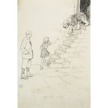 20th Century English School. "Down the steps came Beauty Queen", Print, Book Illustration, Inscribed