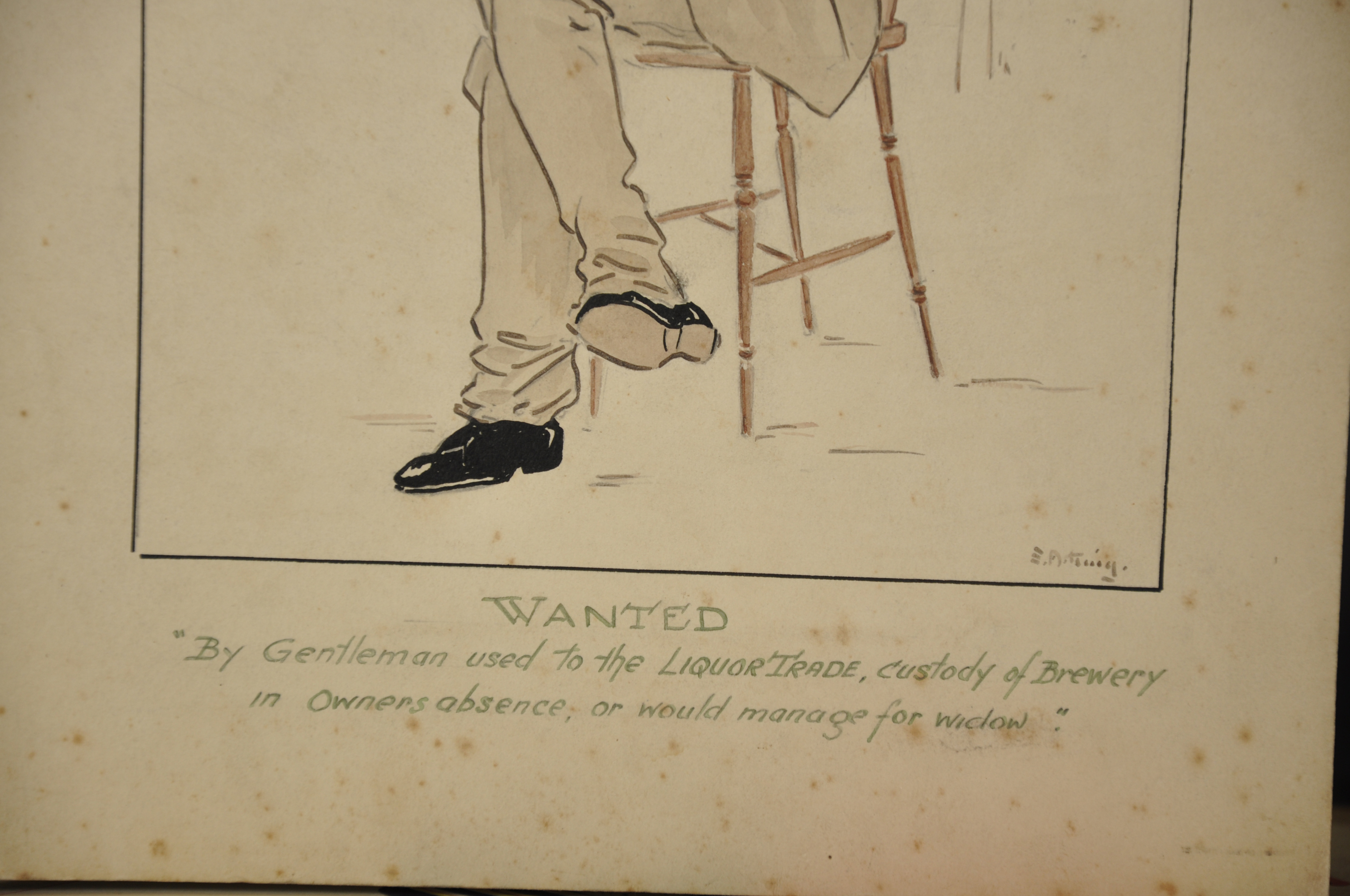 E... A... King (20th Century) British. "Wanted", "By Gentleman used to the Liquor Trade, custody - Image 6 of 6