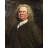 Circle of William Hoare of Bath (1707-1792) British. Portrait of a Wigged Gentleman, Dressed in a