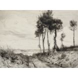 Herbert Thomas Dicksee (1862-1942) British. A Country Path, Etching, Signed in Pencil, Unframed,