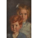 Anthony Devas (1911-1958) British. A Portrait of Two Children, 'Kynaston and Hilary Verschoyle', Oil