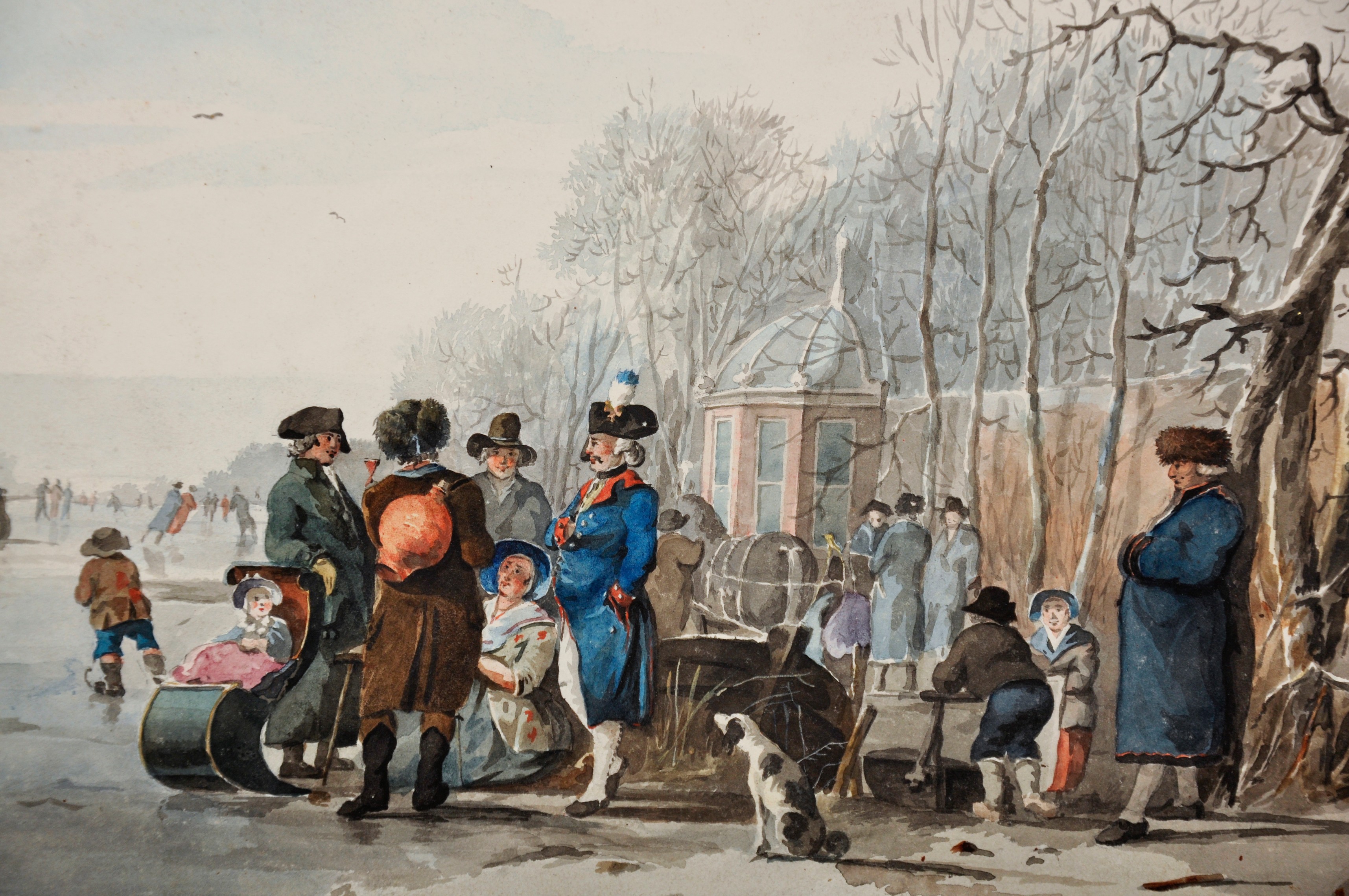 Jan Anthoine Langendyk (1780-1818) Dutch. "Many Skaters on the Ice, Koek En Zopie in the - Image 4 of 6