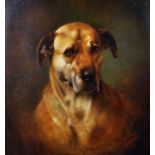 Herbert William Weekes (act.1856-1904) British. The Head of an English Mastiff, Oil on Canvas,
