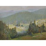 Charles F Mudie (act.c1904-1934) Australian. "Kangaroo Valley, New South Wales", an Extensive