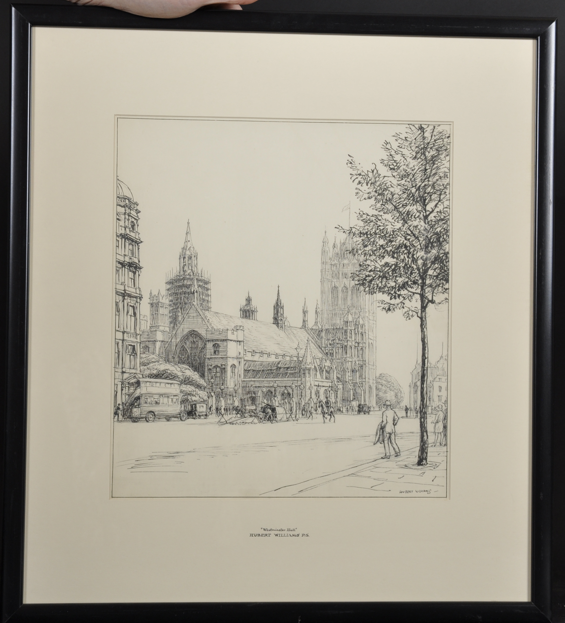 Herbert Williams (20th - 21st Century) British. "Lambeth Palace and Church, From Lambeth Bridge", - Image 9 of 11