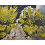 John Lancaster (20th Century) British. "Orange Trees, St Paul de Vence, Nr Nice", Watercolour and
