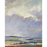 Tom Keating (1917-1984) British. An Extensive Landscape, Oil on Board, Signed, 9.75" x 7.75" (24.7 x