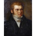 Late 18th Century English School. A Bust Portrait of a Man, Oil on Canvas, 24.75" x 19.25" (63 x
