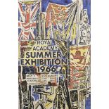 John Bratby (1928-1992) British. "Royal Academy Summer Exhibition 1966", Poster, 30" x 20" (76 x