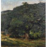 Wilhelm Ritterbach (1878-1940) German. A Wooded Landscape, Oil on Canvas, Signed, Unframed, 31.5"