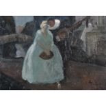 Sulour (20th Century) French. A Serenade, Oil on Board, Signed, Unframed, 9.5" x 13" (24 x 33cm)