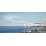 A... J... Meyer (19th - 20th Century) British. The Needles, Isle of Wight, a Coastal Scene with