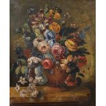 Manner of Georgius Jacobus Johannes Van Os (1782-1861) Dutch. Still Life of Flowers in an Urn, Oil