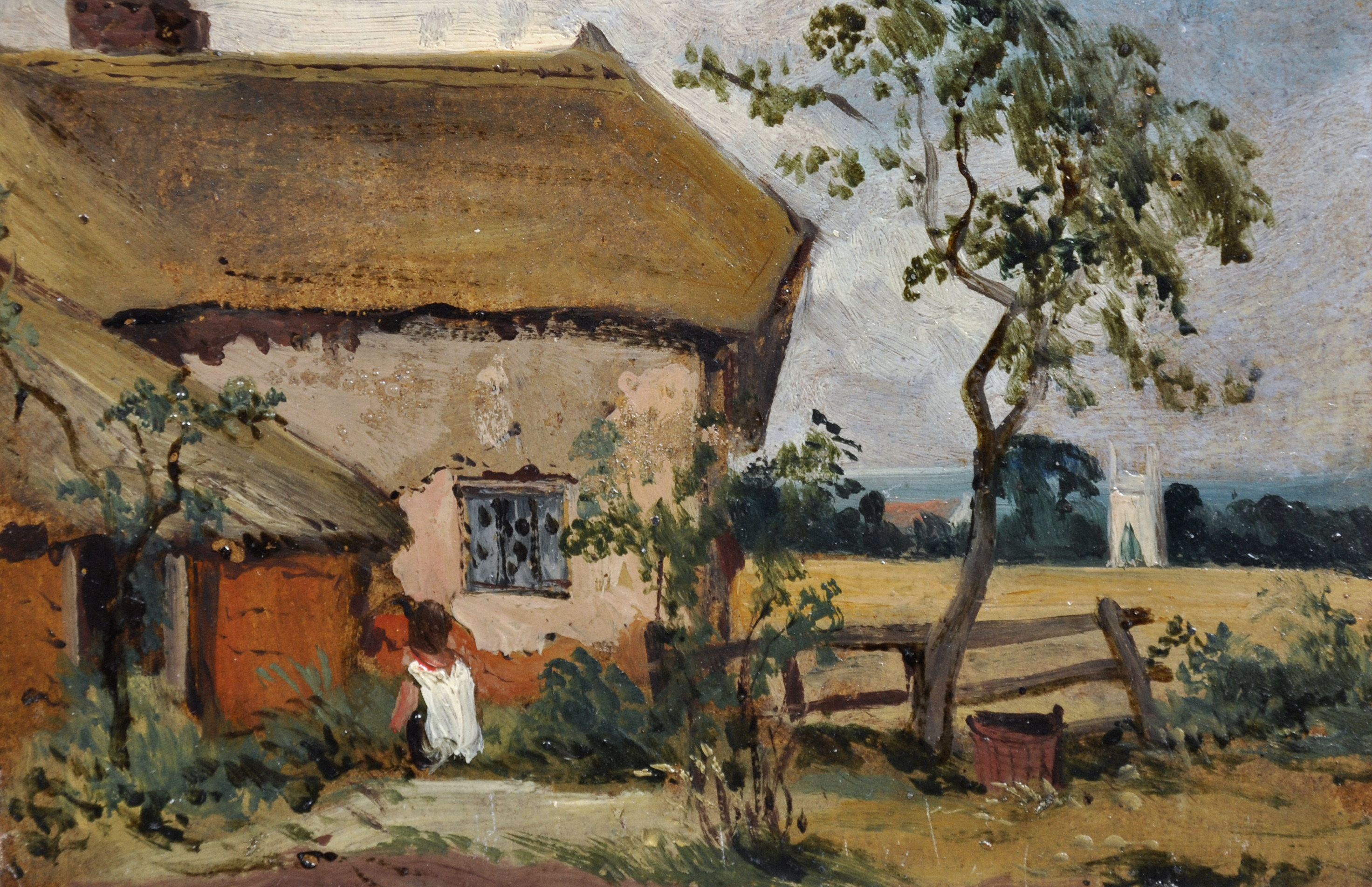 19th Century English School. Study of a Cottage, Oil on Board, Inscribed on the reverse, Unframed,