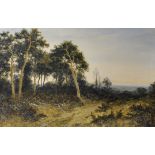 Leonard Richards (1868-1940) British. A Wooded Landscape, Oil on Canvas, Signed, 20" x 30" (50.7 x