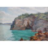 Lady Victoria Patricia Helena Ramsay (1886-1974) British. A Coastal Scene, Bermuda (possibly Soncy),