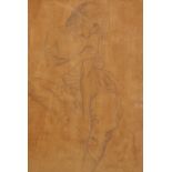 Attributed to Augustus John (1878-1961) British. A Study of a Young Lady, Pencil, Signed, 13.75” x