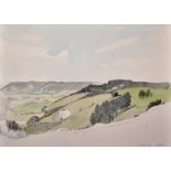 Aubrey F… Sykes (1910-1995) British. “Near Singleton”, Watercolour and Pencil, Inscribed and