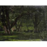 James Stroudley (1906-1988) British. ‘Holland Park’, a Landscape, Oil on Canvas, Unframed, 20” x