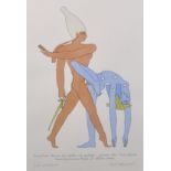 Oscar Reutersvard (1915-2002) Swedish. “Kung Unas Lamnar det Jordiska”, Lithograph, Signed,