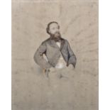 Circle of William Carpenter (1818-1899) British. Study of a Seated Gentleman, Watercolour, Unframed,