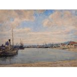 Fernand Fortune Truffaut (1866-1955) French. “Bassin de Deauville”, Watercolour, Signed and