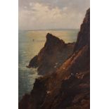Frederick William Baker (1881-1936) British. “Summer Eve near Kynance, Cornwall”, Oil on Canvas,
