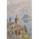 Henry Richard Beadon Donne (1860-1949) British. An Alpine Scene, Watercolour, Signed, 20” x 13.