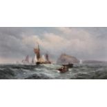 William Thornley (1857-1935) British. A Shipping Scene off Mounts Bay, Oil on Canvas, Signed, 8” x