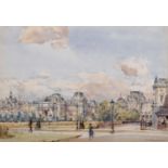 John Fulleylove (1845-1908) British. “A View of the Louvre, Paris”, Watercolour, Signed, and