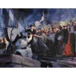 Fred Laurent (1922-1995) British. “Titanic”, Oil on Board, Signed, 15.5” x 19.5” (39.5 x 49.5cm)