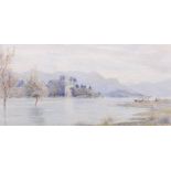 George Samuel Elgood (1851-1943) British. “Isola Bella, Lake Maggiore, in Flood”, Watercolour,